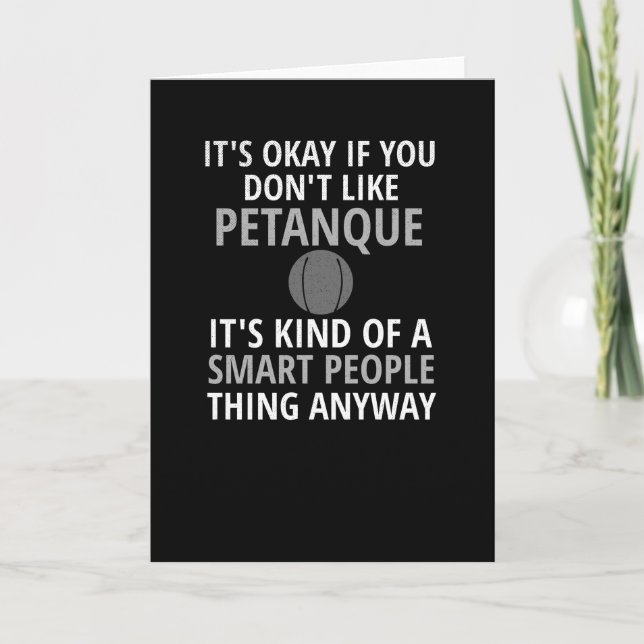 Petanque Gifts | Petanque Lover Petanque Player Card (Front)