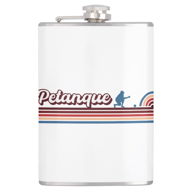 Petanque Gifts, Petanque Lover, Petanque Player    Hip Flask (Front)