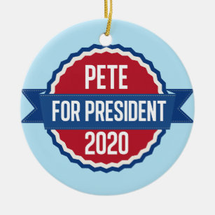 Pete Buttigieg for President 2020 Ceramic Tree Decoration