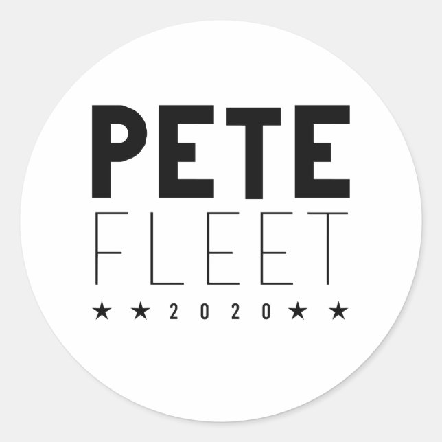 Pete Fleet 2020 Classic Round Sticker (Front)
