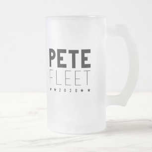 Pete Fleet 2020 Frosted Glass Beer Mug