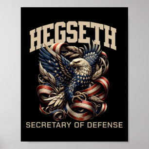 Pete Hegseth Secretary Of Defense Trump Support Pa Poster