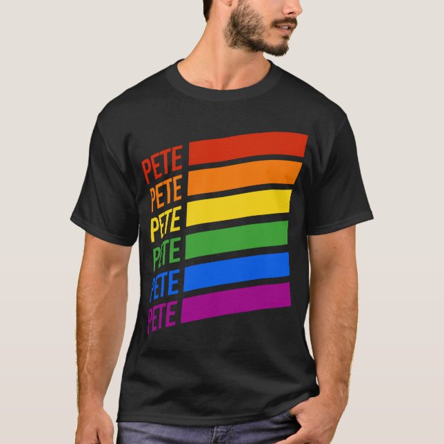 Pete LGBT Rainbow T-Shirt (Front)