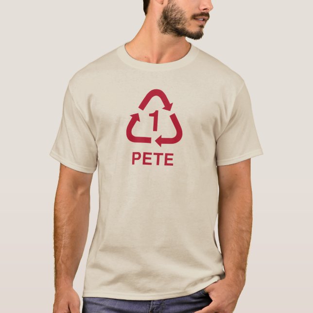 PETE recycling tee raspberry (Front)