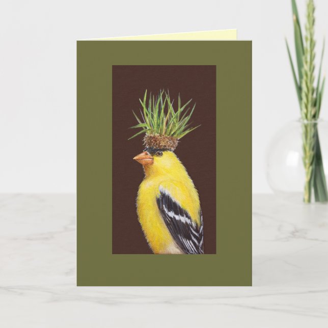 Pete the goldfinch card (Front)
