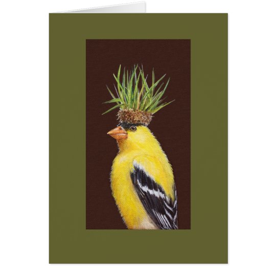 Pete the goldfinch card
