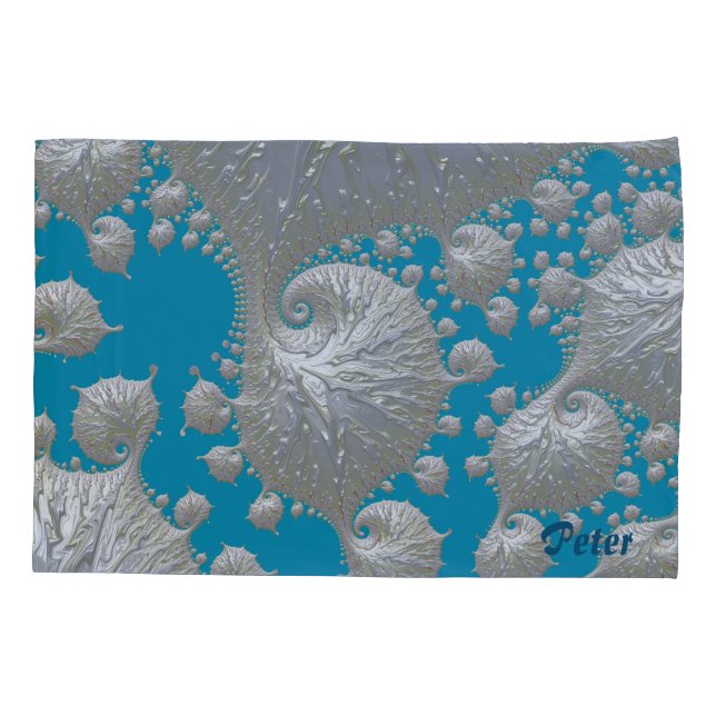 PETER ~2 Original Fractal Designs ~ back to back ~ Pillowcase (Back)