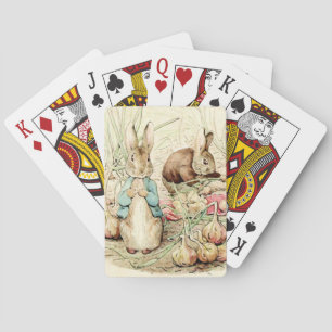 Peter and Benjamin Gather Onions by Beatrix Potter Playing Cards