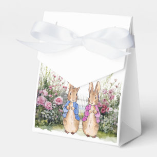 Peter and Flopsy in their flower garden Favour Box