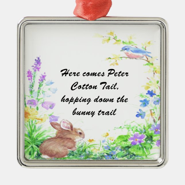 Peter Cotton Tail - Metal Tree Decoration (Front)