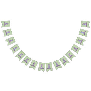 Peter Cottontail Purple Plaid Easter Bunny Bunting