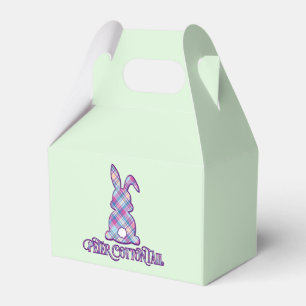 Peter Cottontail Purple Plaid Easter Bunny Favour Box