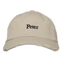 Peter Create your Own name text Chino twill-Hat