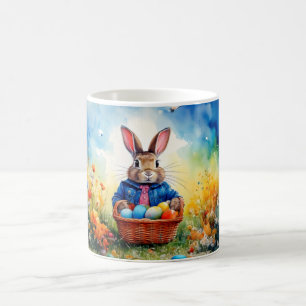 Peter Easter Bunny with Easter Eggs Coffee Mug