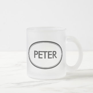 Peter Frosted Glass Coffee Mug