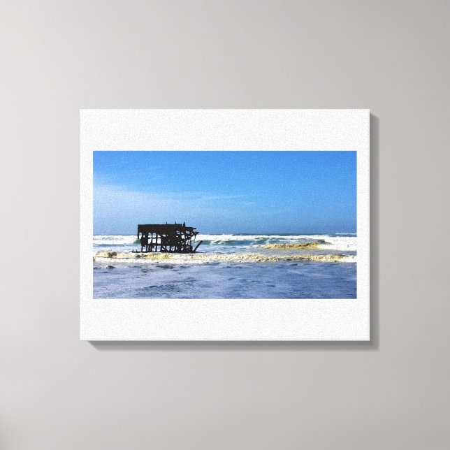 Peter Iredale Shipwreck, Oregon Coast Canvas Print (Front)