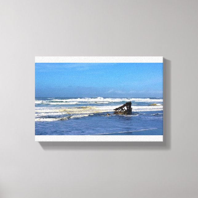 Peter Iredale Shipwreck, Oregon Coast Canvas Print (Front)