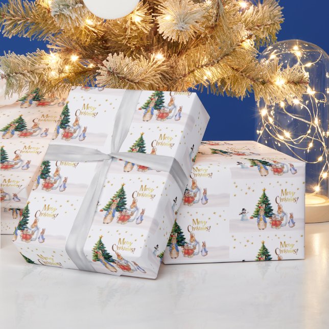 Peter Josephine Bunny Merry Christmas Wrapping Paper (Holidays)