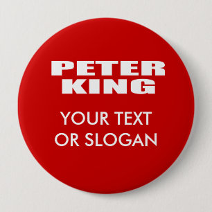 PETER KING FOR SENATE 10 CM ROUND BADGE