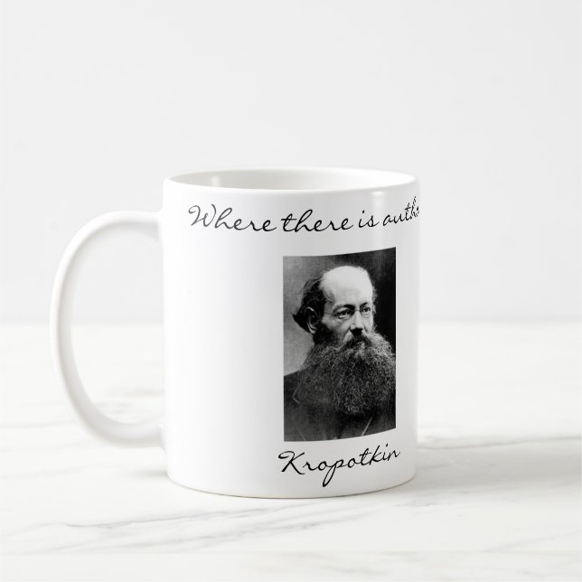 Peter Kropotkin Anarchist Quotes Mug (Left)