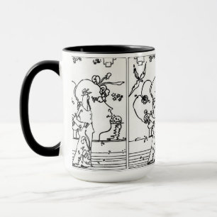 Peter Max 60s style head girl drawings Mug
