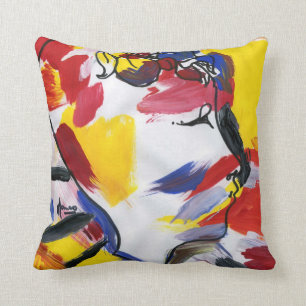 "peter max art style"abstract pillow