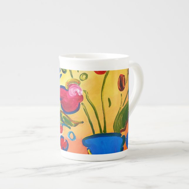 Peter Max Inspired Mug Cup Bone China (Front Right)
