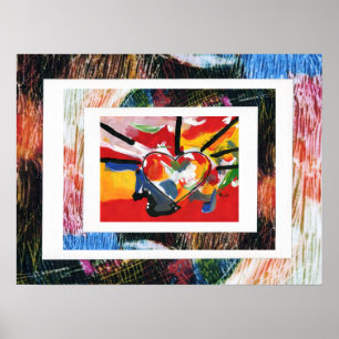 Peter Max style original signed acrylic painting Poster