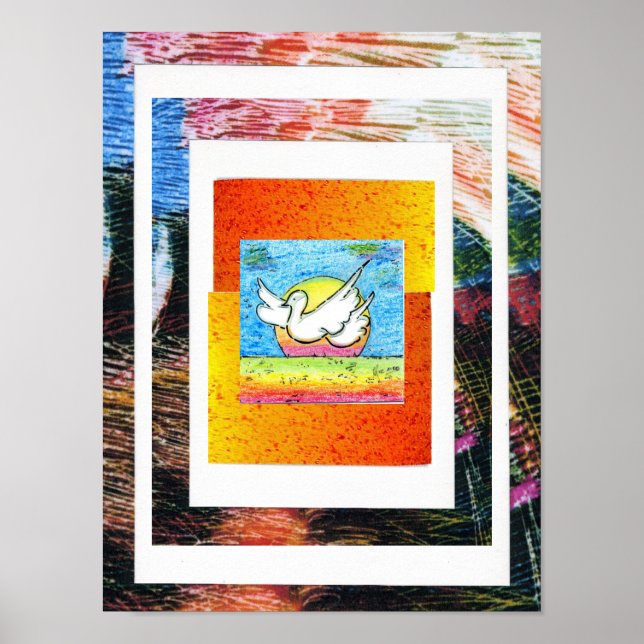 Peter Max style original signed acrylic painting Poster (Front)