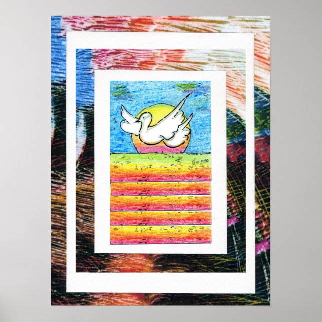 Peter Max style original signed acrylic painting Poster (Front)