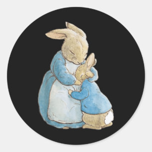 Peter Mother Rabbit Retro Cottagecore Easter Bunny Classic Round Sticker