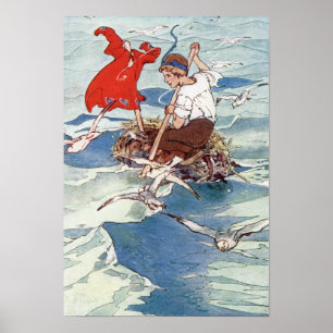 Peter Pan and Tinker Bell by Alice B. Woodward Poster