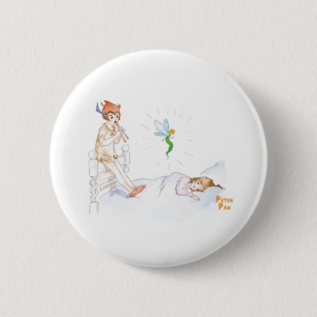 Peter Pan and Wendy 6 Cm Round Badge (Front)