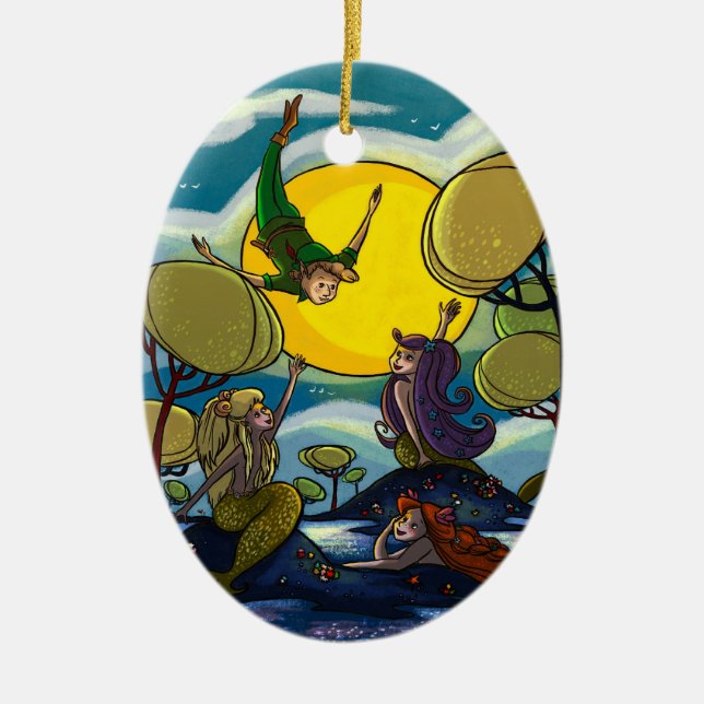 Peter Pan Ceramic Tree Decoration (Front)