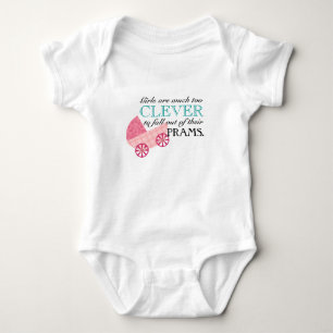 Peter Pan Pink Pram Quote for Girl Babies Baby Bodysuit