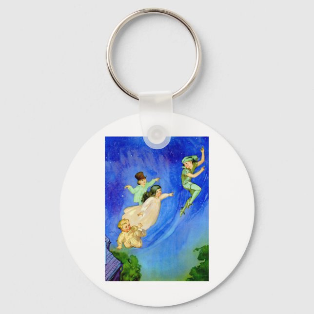 PETER PAN, WENDY, JOHN AND MICHAEL FLY AWAY KEY RING (Front)