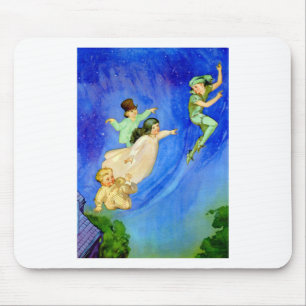 PETER PAN, WENDY, JOHN AND MICHAEL FLY AWAY MOUSE MAT