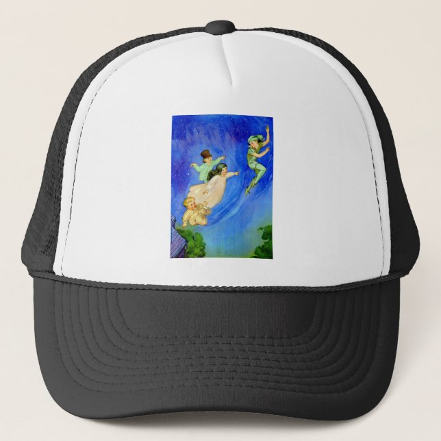 PETER PAN, WENDY, JOHN AND MICHAEL FLY AWAY TRUCKER HAT (Front)