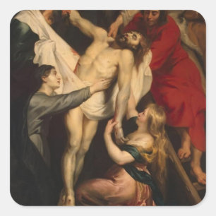 Peter Paul Rubens- Descent from the Cross Square Sticker