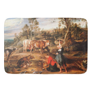 Peter Paul Rubens Milkmaids with Cattle in a Lands Bath Mat