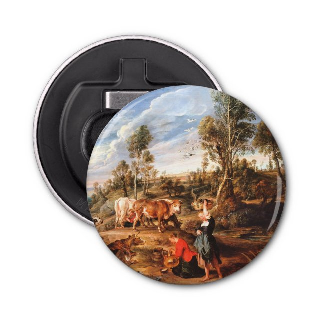 Peter Paul Rubens Milkmaids with Cattle in a Lands Bottle Opener (Front)