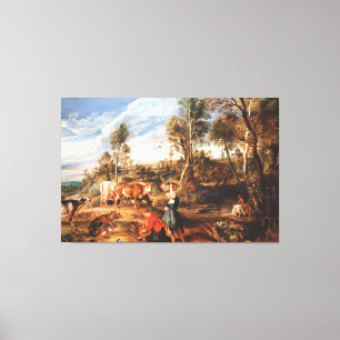 Peter Paul Rubens Milkmaids with Cattle in a Lands Canvas Print