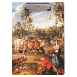 Peter Paul Rubens Milkmaids with Cattle in a Lands Clipboard