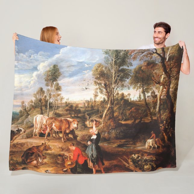 Peter Paul Rubens Milkmaids with Cattle in a Lands Fleece Blanket (In Situ)