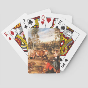 Peter Paul Rubens Milkmaids with Cattle in a Lands Playing Cards