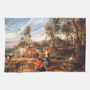 Peter Paul Rubens Milkmaids with Cattle in a Lands Tea Towel