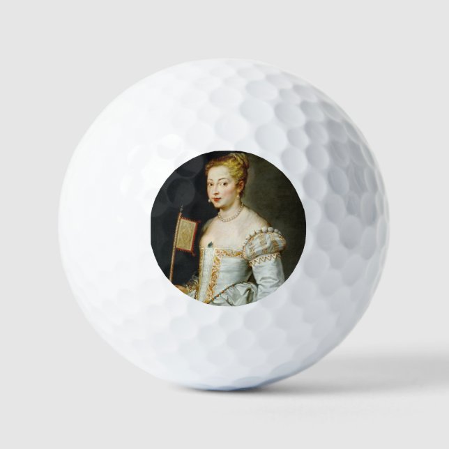 Peter Paul Rubens Portrait of a Lady Golf Balls (Front)
