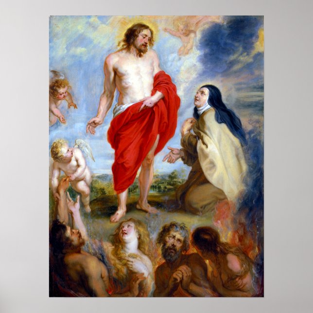 Peter Paul Rubens Saint Teresa Ávila Interceding Poster (Front)