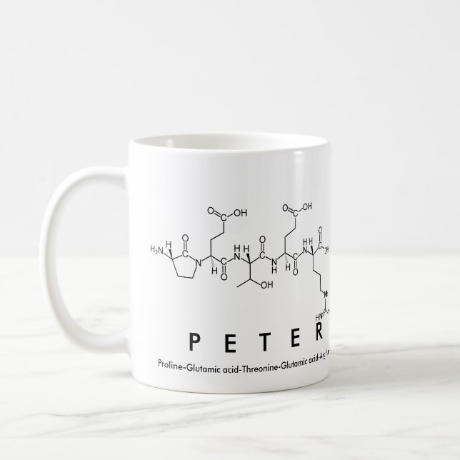 Peter peptide name mug (Left)