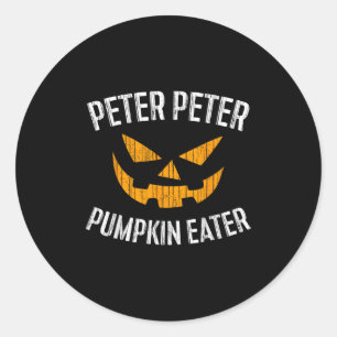 Peter Peter Pumpkin Eater Halloween Costume Shirt  Classic Round Sticker